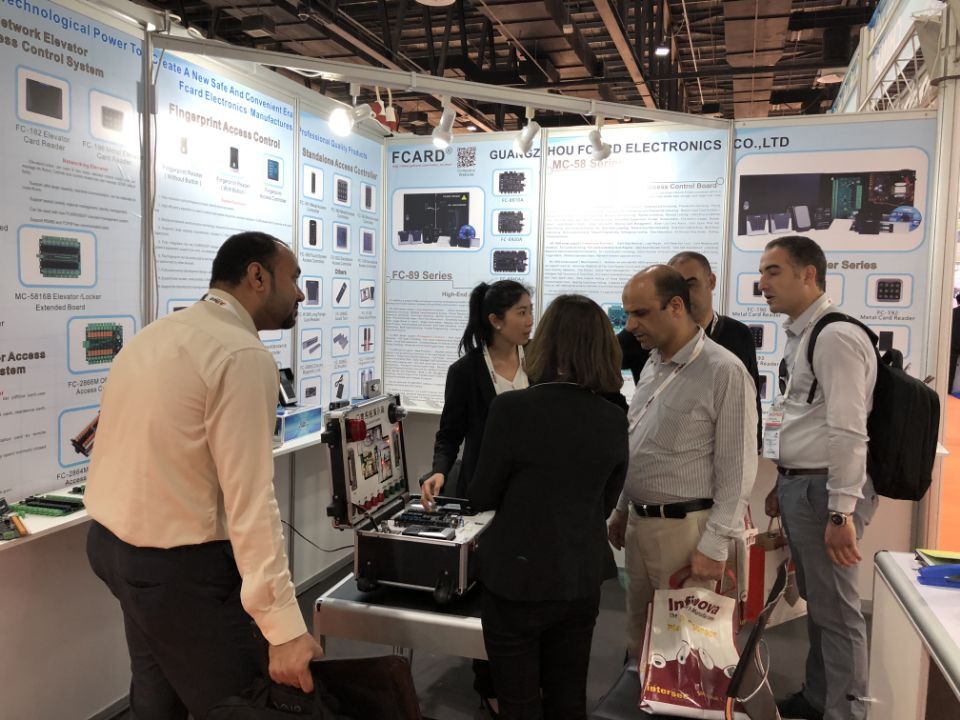 The staff is introducing our products.