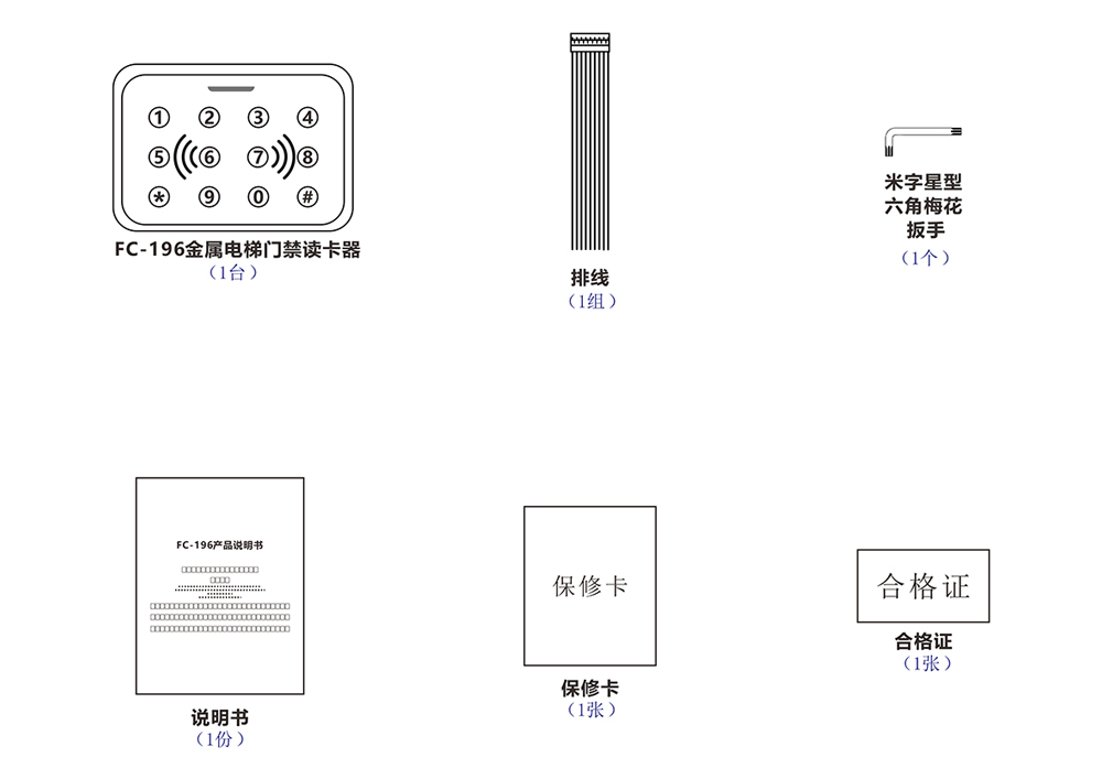 门禁读卡器的配件
