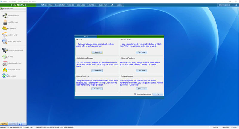 Two Doors Access Controller Software Photoes