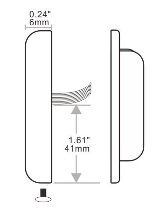 门禁读卡器侧视图