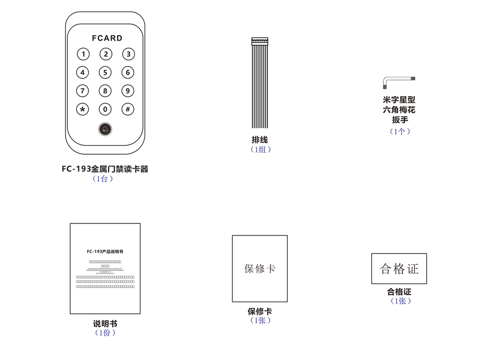 门禁读卡器的配件