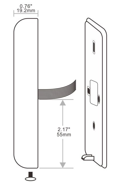 按键门禁读卡器的外观