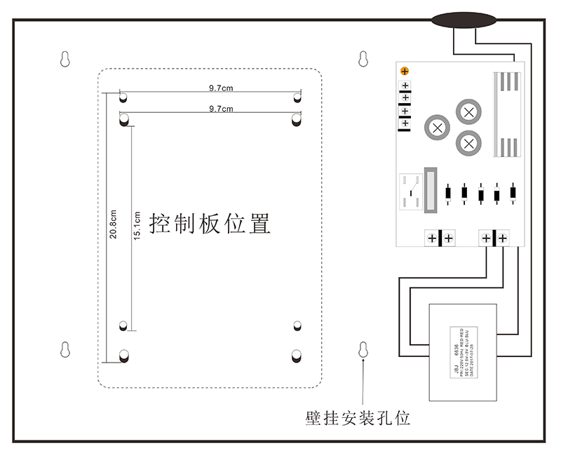 门禁电源箱的内部结构图