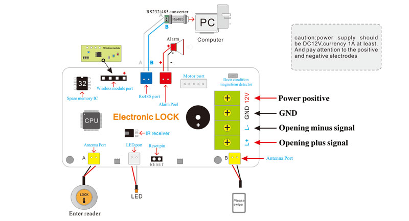 Electric Lock Wiring Connection Diagram Electric Lock Wiring Connection Diagram